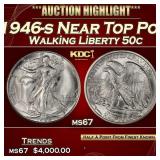 1946-s Walking Liberty Half Dollar Near Top Pop 50