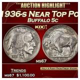 1936-s Buffalo Nickel Near Top Pop 5c ms67 SEGS