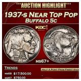 1937-s Buffalo Nickel Near Top Pop 5c ms67+ SEGS