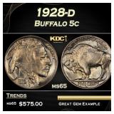 1928-d Buffalo Nickel 5c Grades ms65
