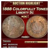 1888 Proof Liberty Nickel Colorfully Toned 5c pr66