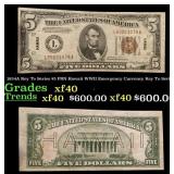 1934A $5 FRN Hawaii WWII Emergency Currency Key To