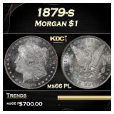 1879-s Morgan Dollar $1 Grades ms66 PL