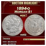 1894-o Morgan Dollar $1 ms62 USCG