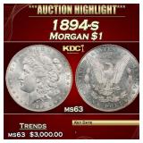1894-s Morgan Dollar $1 ms63 USCG
