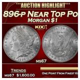 1896-p Morgan Dollar Near Top Pop! $1 ms67 SEGS