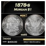 1878-s Morgan Dollar $1 Grades ms65