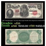 1907 Woods/White $5 Large Size Legal Tender Note G