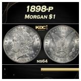 1898-p Morgan Dollar $1 Grades ms64
