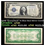 1928B $1 Blue Seal Silver Certificate "Funnyback"