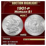 1901-p Morgan Dollar $1 ms62 USCG
