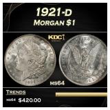1921-d Morgan Dollar $1 Grades ms64