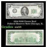 1934 $100 Green Seal Federal Reserve Note Chicago,