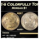 1881-s Morgan Dollar Colorfully Toned $1 ms66+ SEG
