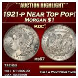 1921-p Morgan Dollar Near Top Pop! $1 ms67 SEGS