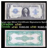 1923 $1 large size Silver Certificate Grades xf Si