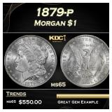 1879-p Morgan Dollar $1 Grades ms65