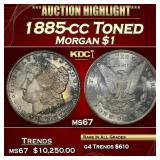 1885-cc Morgan Dollar Toned $1 ms67 SEGS