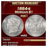 1884-s Morgan Dollar $1 ms62 USCG