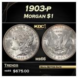 1903-p Morgan Dollar $1 Grades ms66