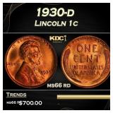 1930-d Lincoln Cent 1c Grades ms66 rd