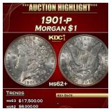 1901-p Morgan Dollar $1 ms62+ USCG