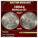 1884-s Morgan Dollar $1 ms62 USCG