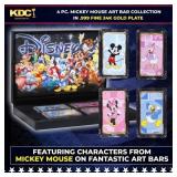 4 PC. Mickey Mouse Gold Plated Art Bar Collection