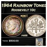 PCGS 1964 Proof Roosevelt Dime Rainbow Toned 10c p