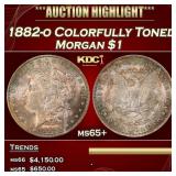 1882-o Morgan Dollar Colorfully Toned $1 ms65+ SEG