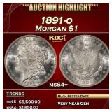 1891-o Morgan Dollar $1 ms64+ SEGS