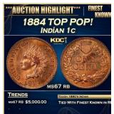 1884 Indian Cent TOP POP! 1c ms67 rb SEGS