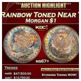 1878-s Morgan Dollar Rainbow Toned Near Top Pop $1