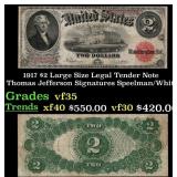 1917 Speelman/White $2 Large Size Legal Tender Not