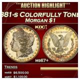 1881-s Morgan Dollar Colorfully Toned $1 ms67+ SEG