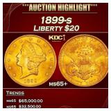 1899-s Gold Liberty Double Eagle $20 ms65+ SEGS