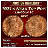 1931-s Lincoln Cent Near Top Pop! 1c ms66 rd SEGS
