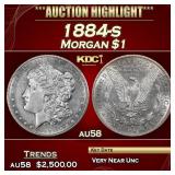 1884-s Morgan Dollar $1 au58 SEGS