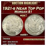 1921-s Morgan Dollar Near Top Pop $1 ms66+ SEGS