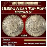 1888-o Morgan Dollar Near Top Pop! $1 ms66 SEGS