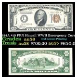 1934A $10 FRN Hawaii WWII Emergency Currency Grade