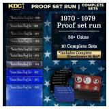 1970-1979 Full Decade Proof Set Run 57 Coins 10 Co