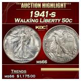 1941-s Walking Liberty Half Dollar 50c ms66 SEGS