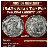 1942-s Walking Liberty Half Dollar Near Top Pop 50