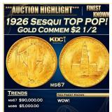 1926 Sesqui Gold Commem TOP POP! $2 1/2 ms67 SEGS