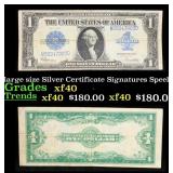 1923 $1 large size Silver Certificate Grades xf Si