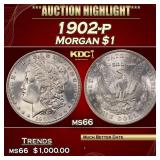 1902-p Morgan Dollar $1 ms66 SEGS