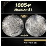 1885-p Morgan Dollar $1 Grades ms64+