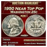 1950 Proof Washington Quarter Near Top Pop 25c pr6