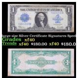 1923 $1 large size Silver Certificate Grades xf Si